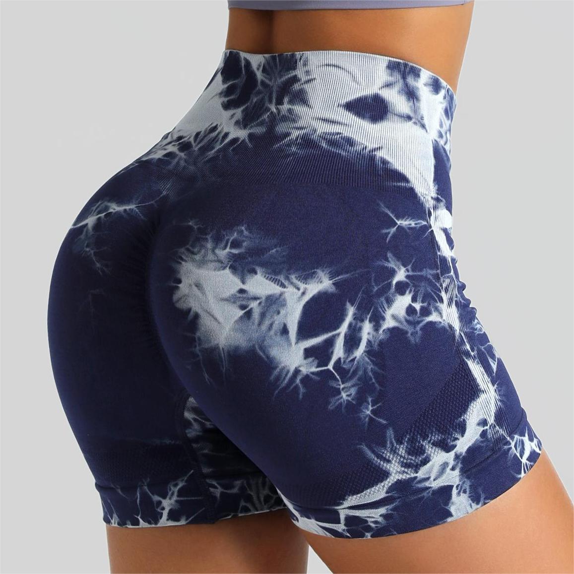 Energy Seamless Tie-Dye High Waist Yoga Fitness Shorts