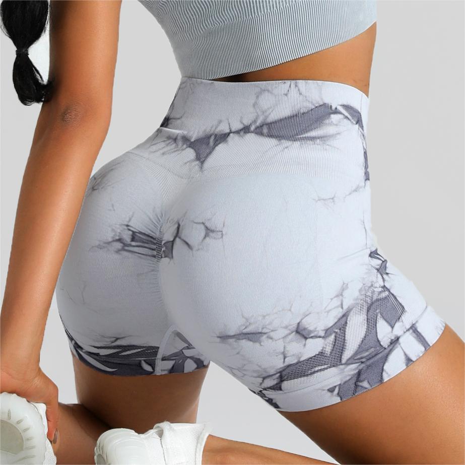 Energy Seamless Tie-Dye High Waist Yoga Fitness Shorts