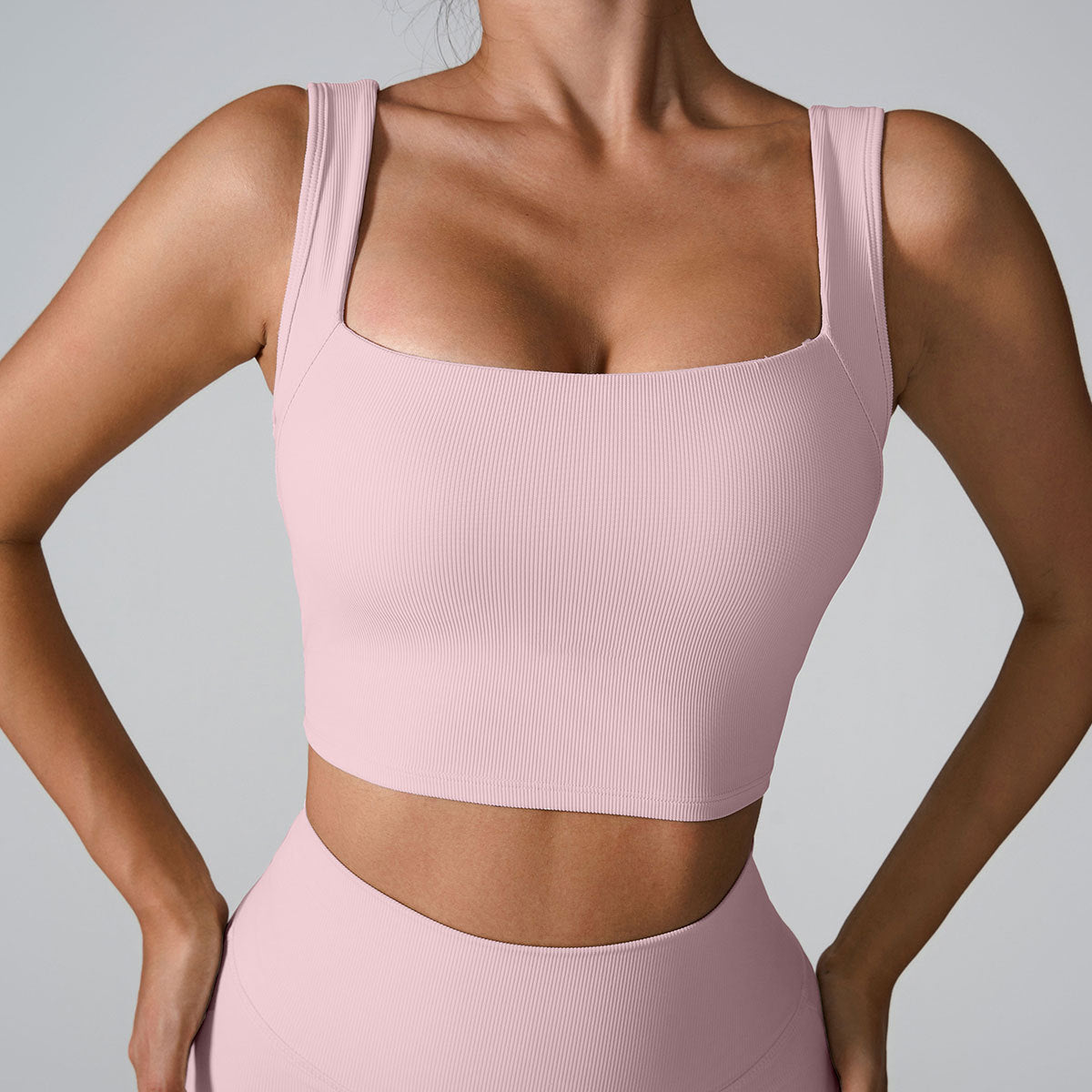 Fitness Support Vest with Built-in Bra