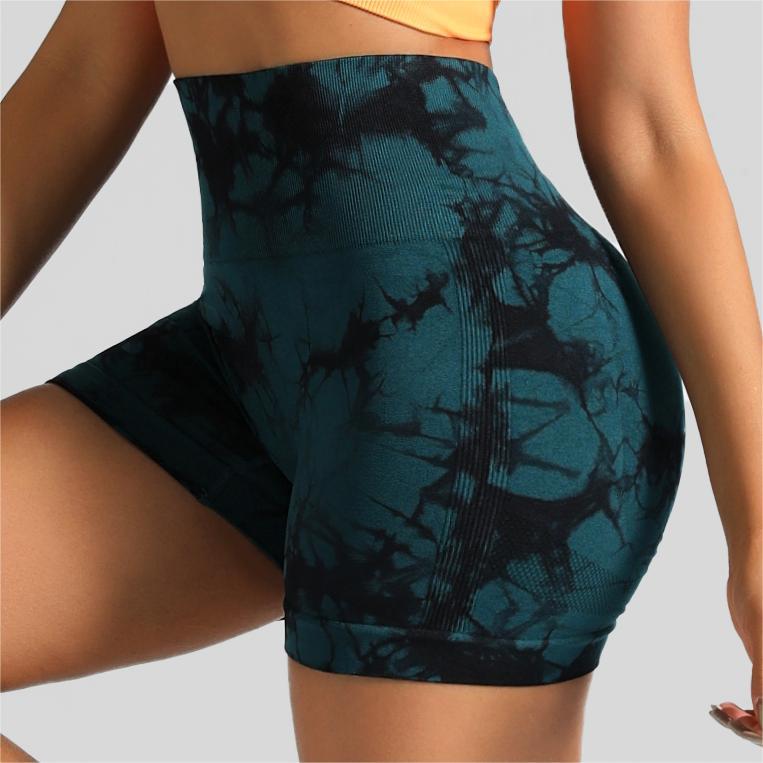 Energy Seamless Tie-Dye High Waist Yoga Fitness Shorts