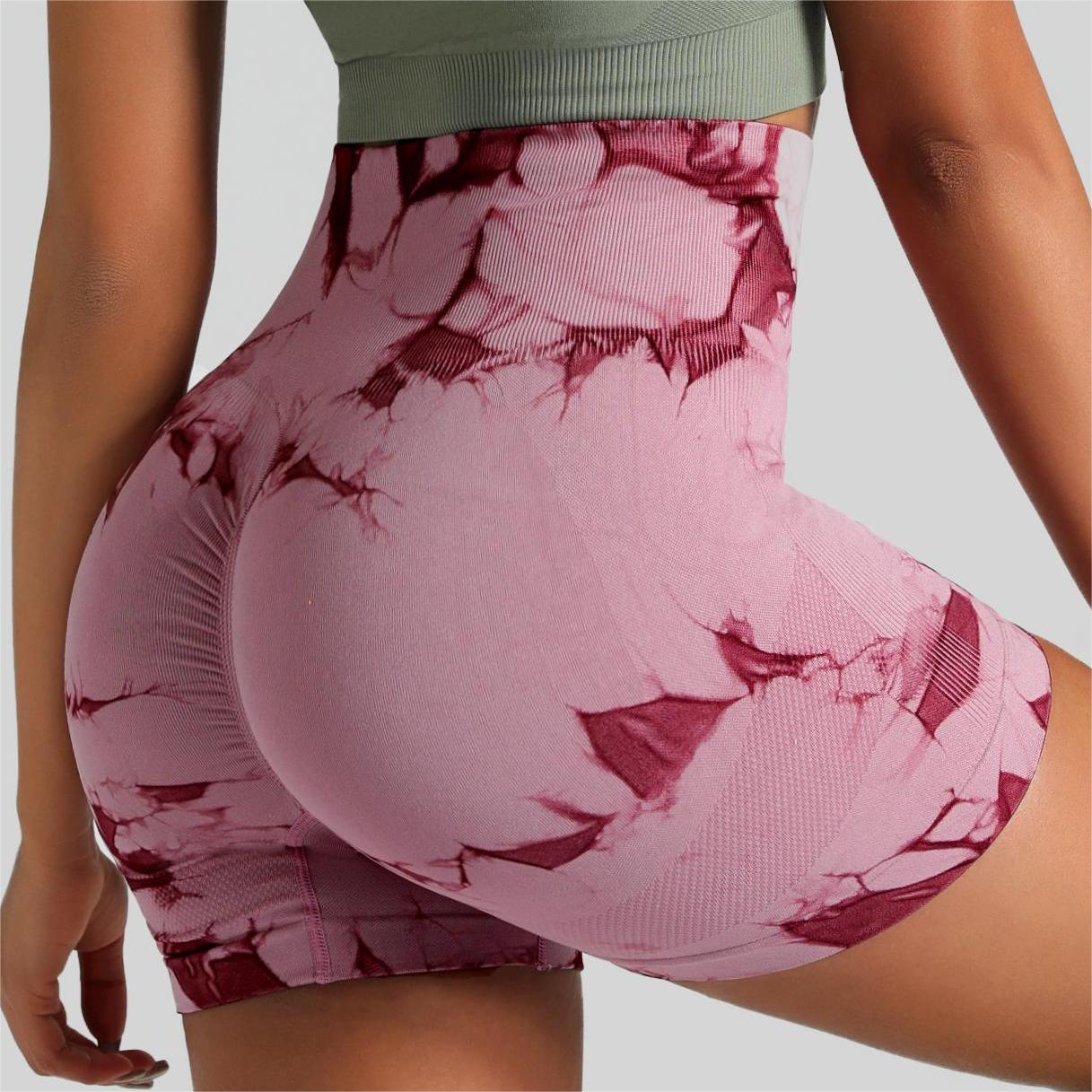 Energy Seamless Tie-Dye High Waist Yoga Fitness Shorts