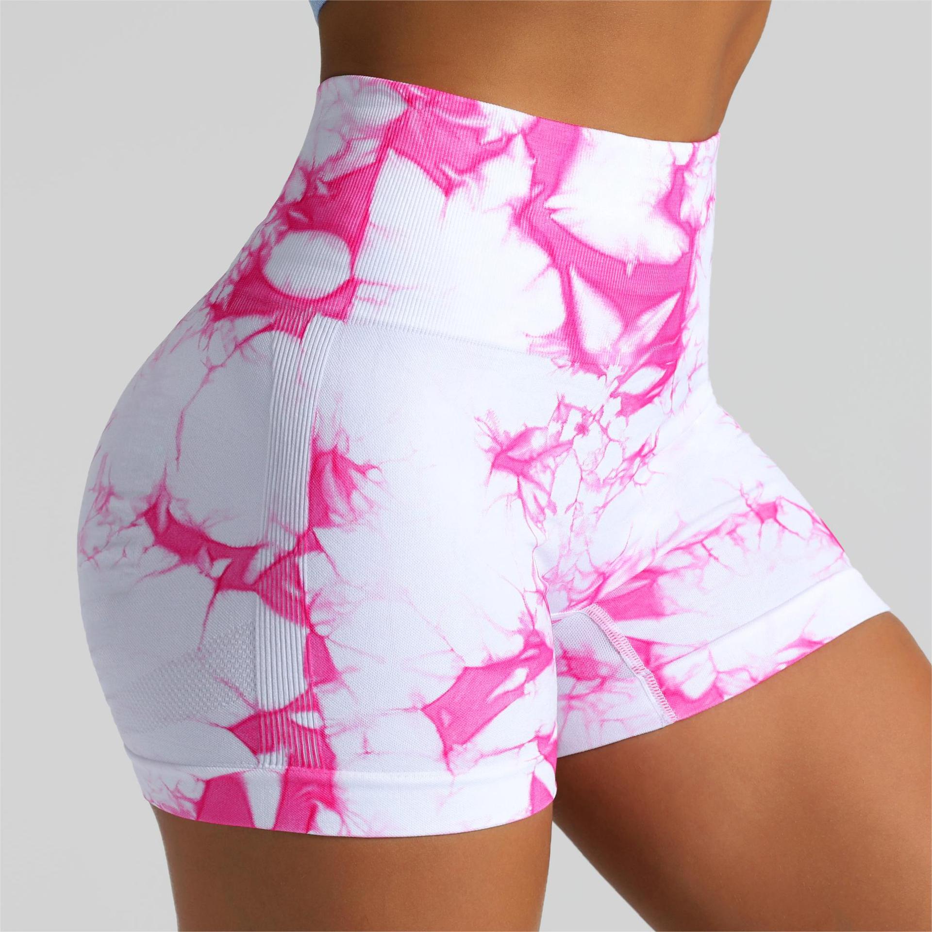 Energy Seamless Tie-Dye High Waist Yoga Fitness Shorts