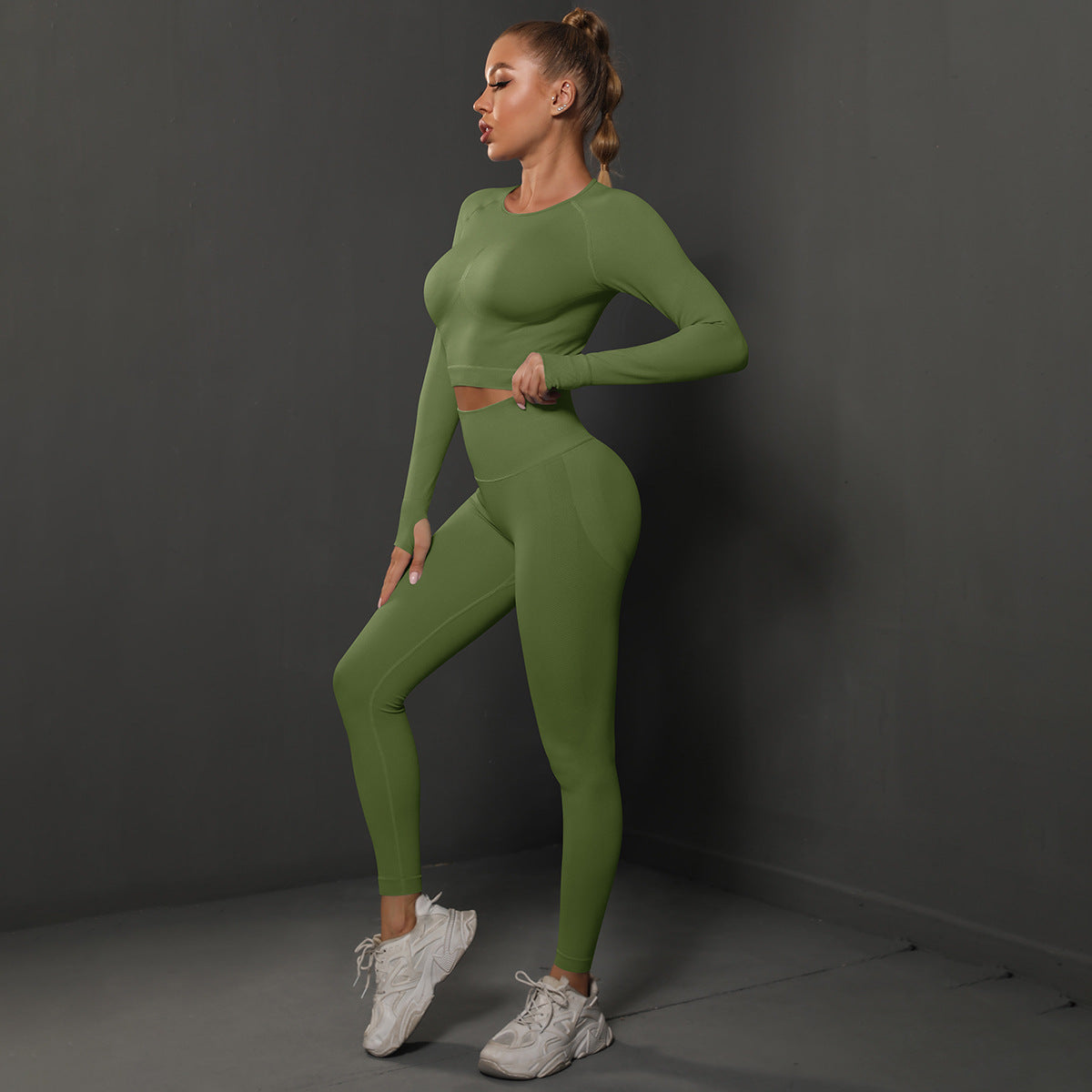 Energy Seamless Yoga Pants with Long Sleeve