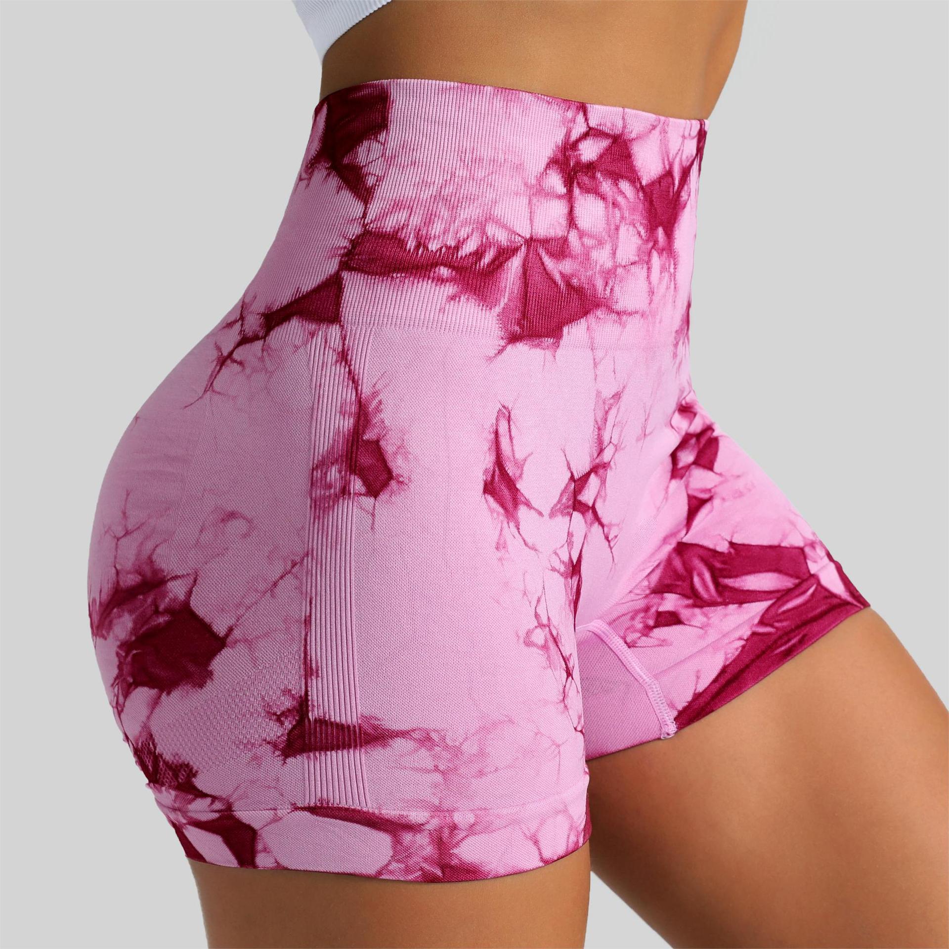 Energy Seamless Tie-Dye High Waist Yoga Fitness Shorts