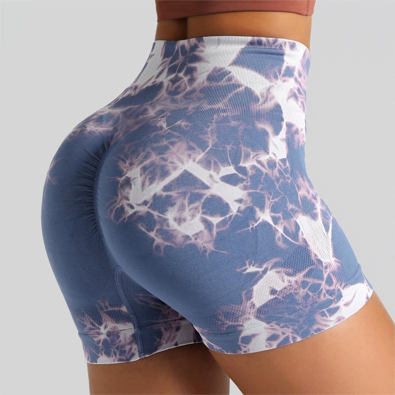 Energy Seamless Tie-Dye High Waist Yoga Fitness Shorts