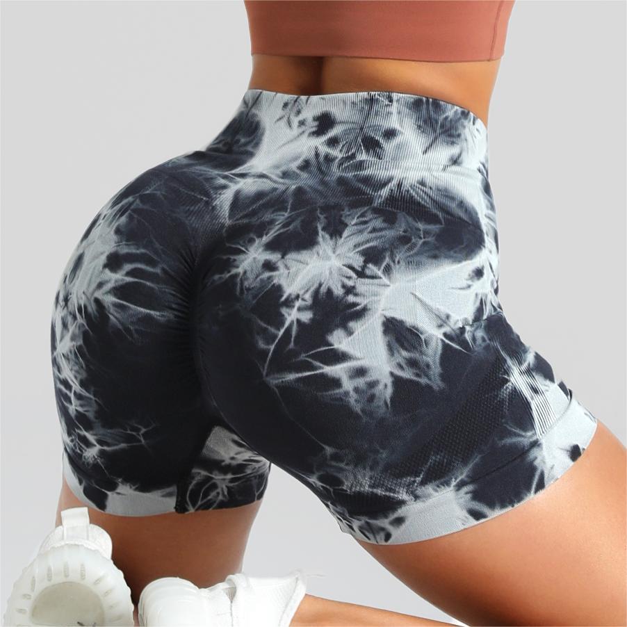 Energy Seamless Tie-Dye High Waist Yoga Fitness Shorts