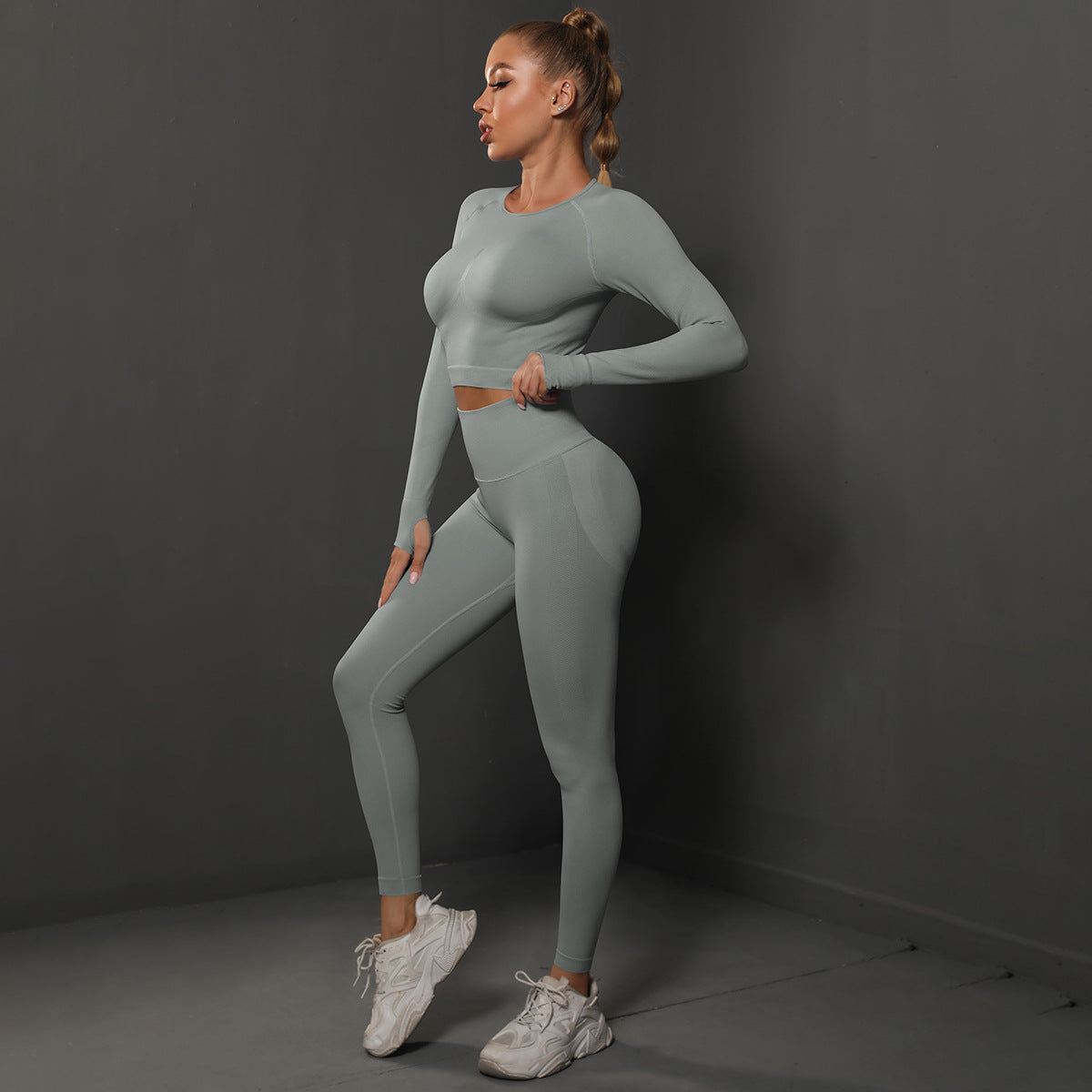 Energy Seamless Yoga Pants with Long Sleeve