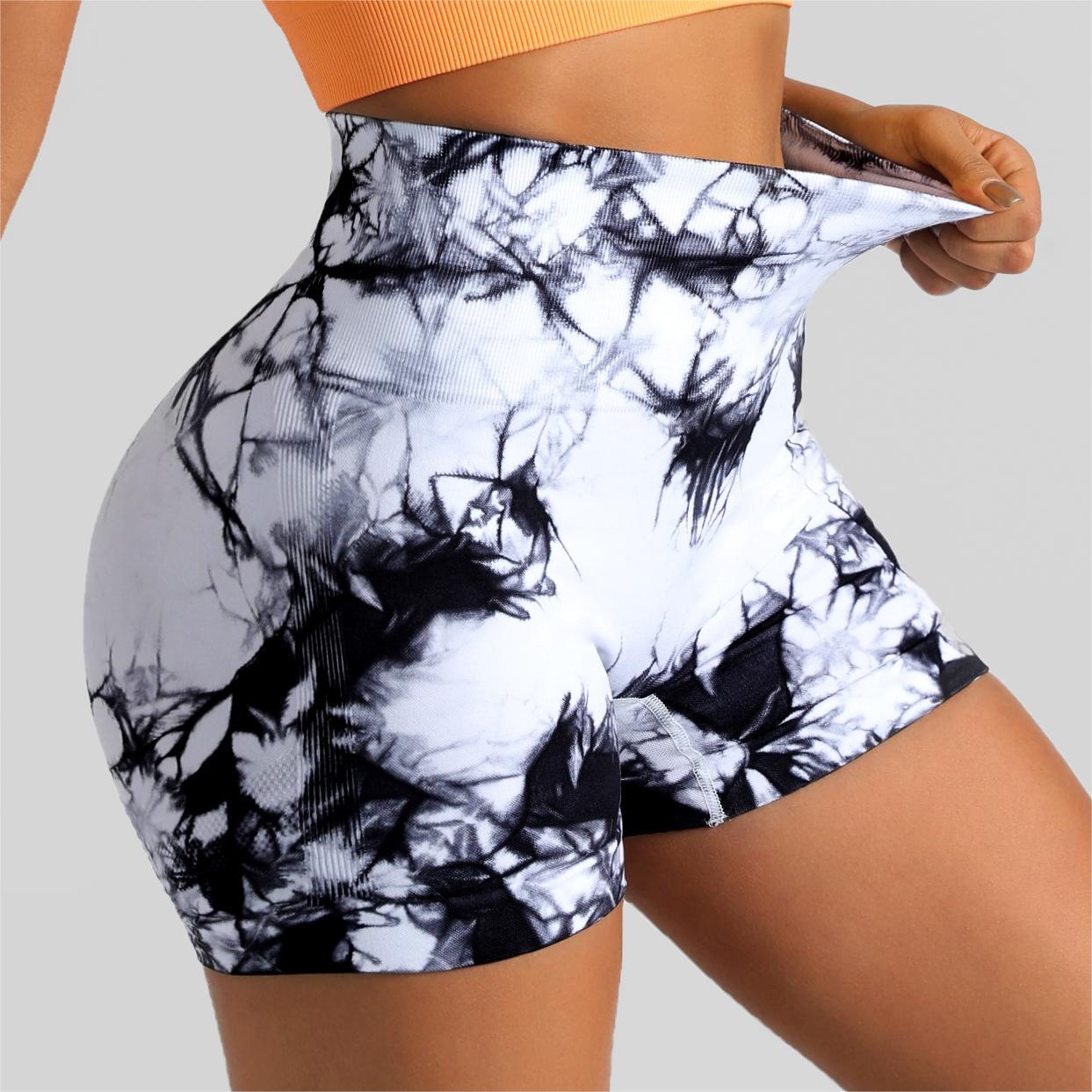 Energy Seamless Tie-Dye High Waist Yoga Fitness Shorts
