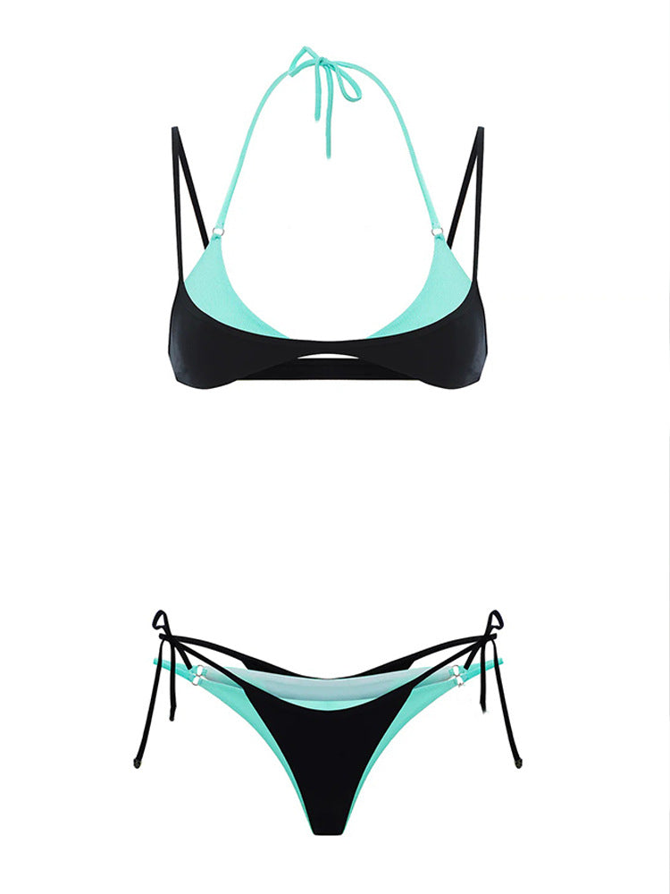 Two-Tone Bikini Swimsuit
