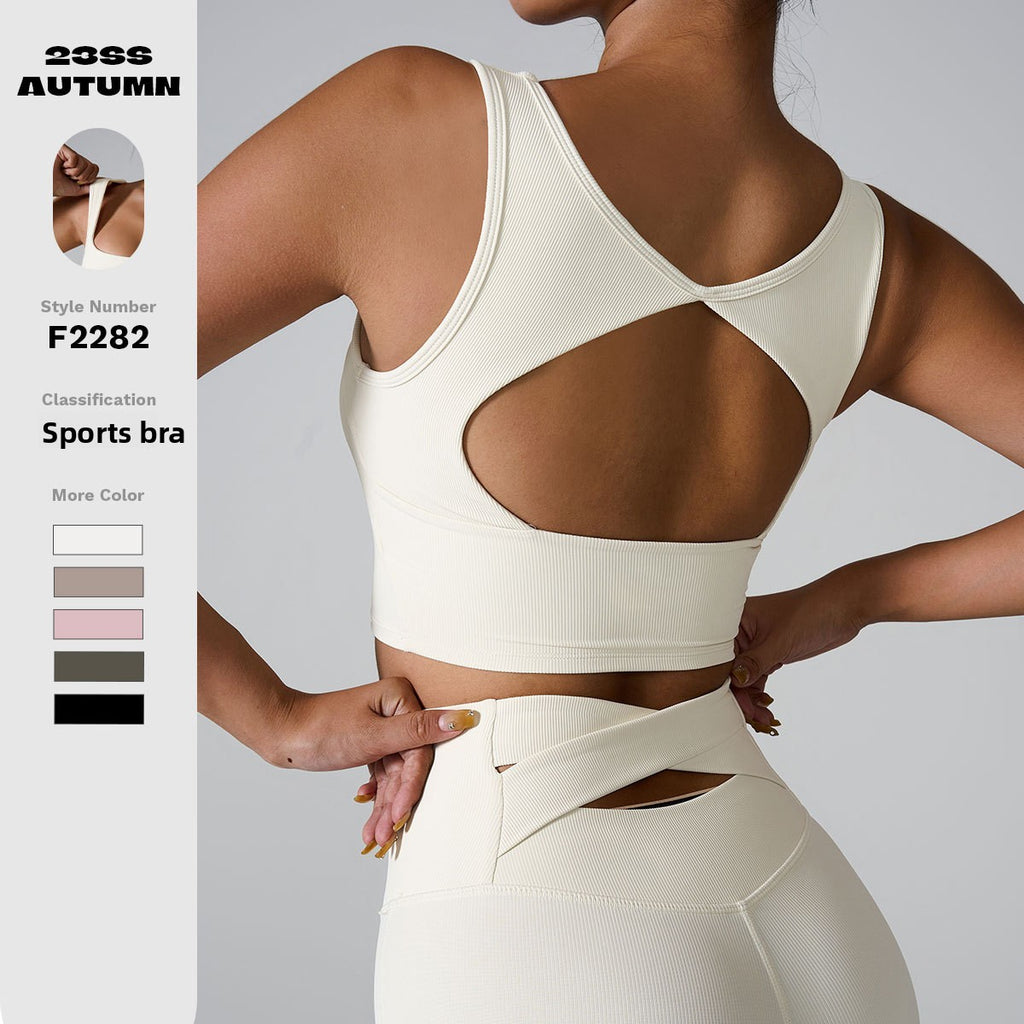 Fitness Support Vest with Built-in Bra