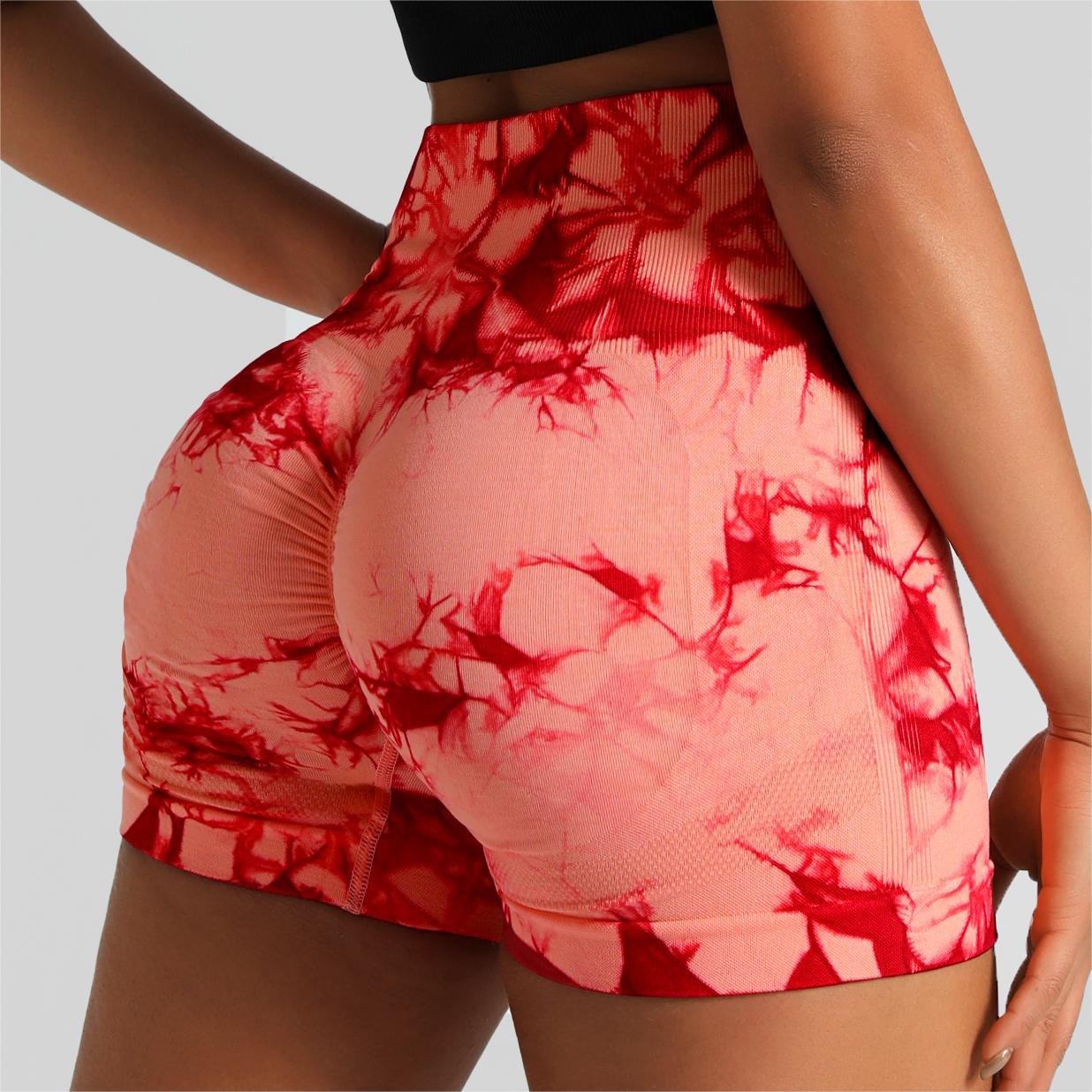 Energy Seamless Tie-Dye High Waist Yoga Fitness Shorts