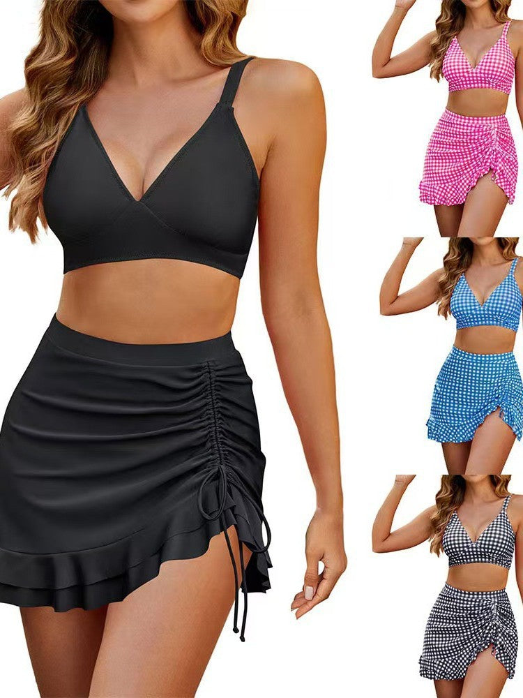 V-Neck Sexy High-Waisted Bikini for Women