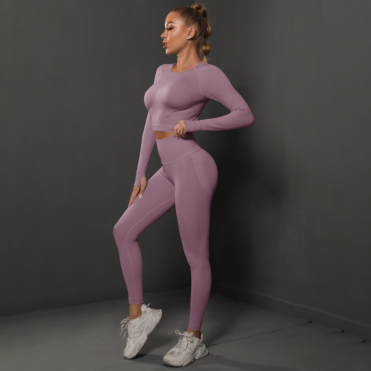 Energy Seamless Yoga Pants with Long Sleeve