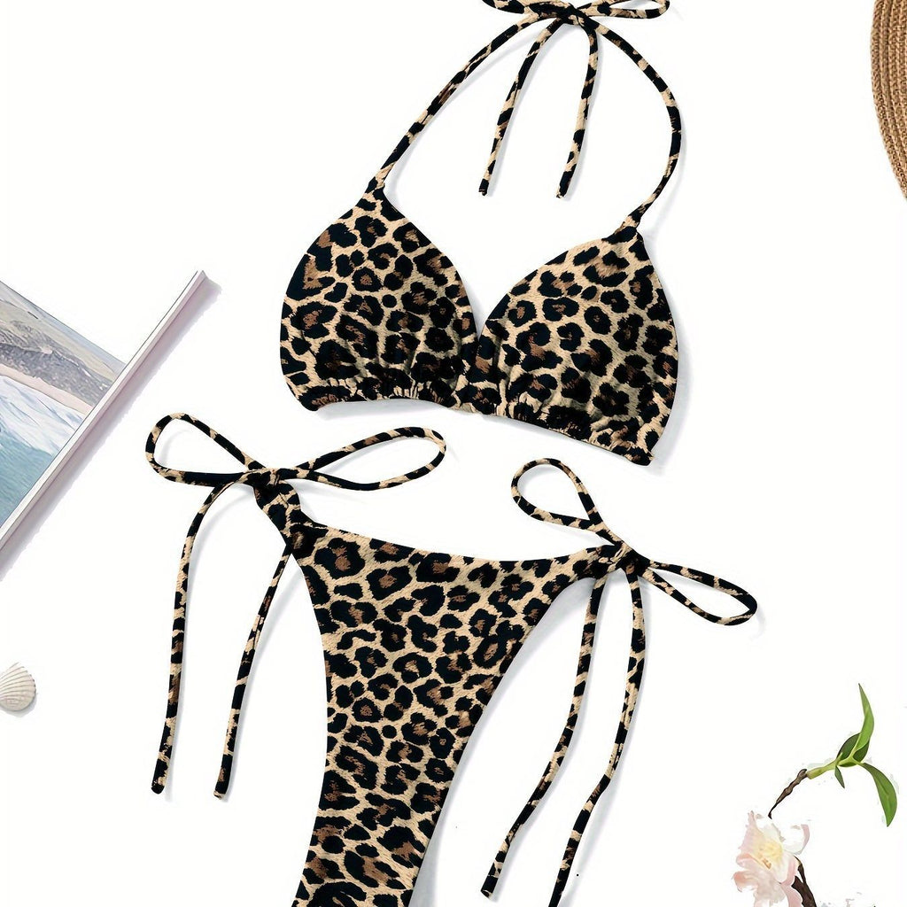Sexy Lace-Up Bikini Three-Piece Swimsuit for Women