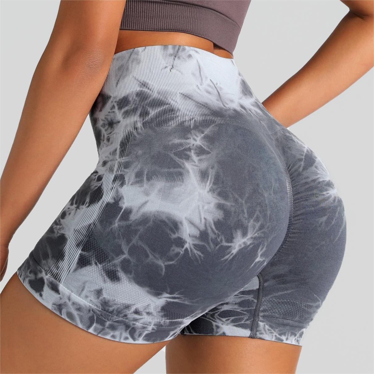 Energy Seamless Tie-Dye High Waist Yoga Fitness Shorts