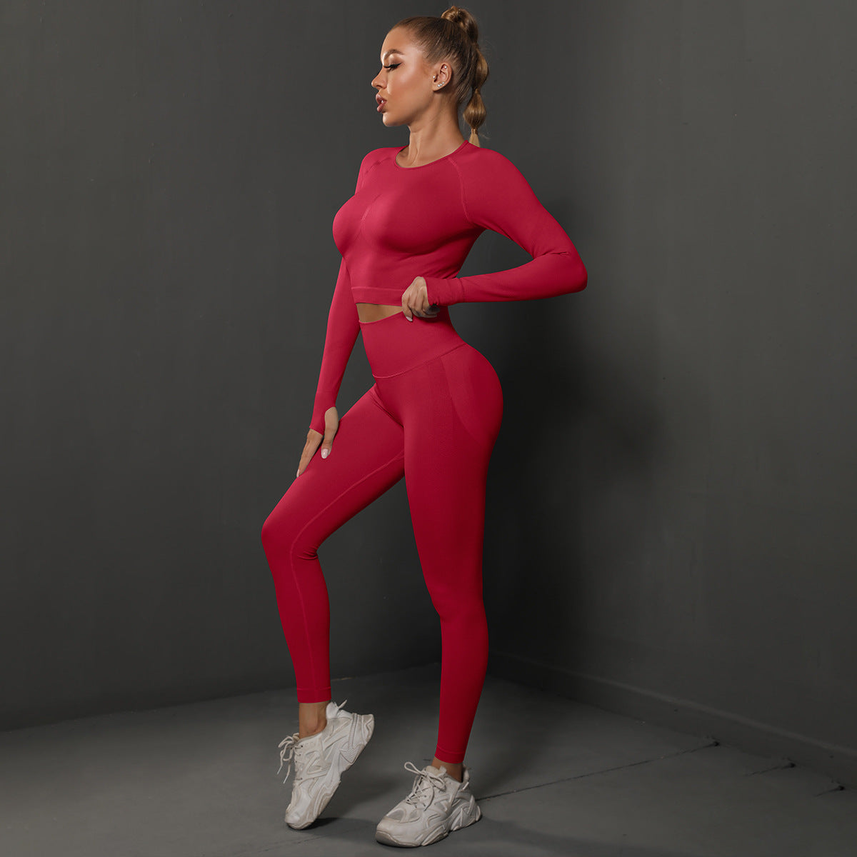 Energy Seamless Yoga Pants with Long Sleeve