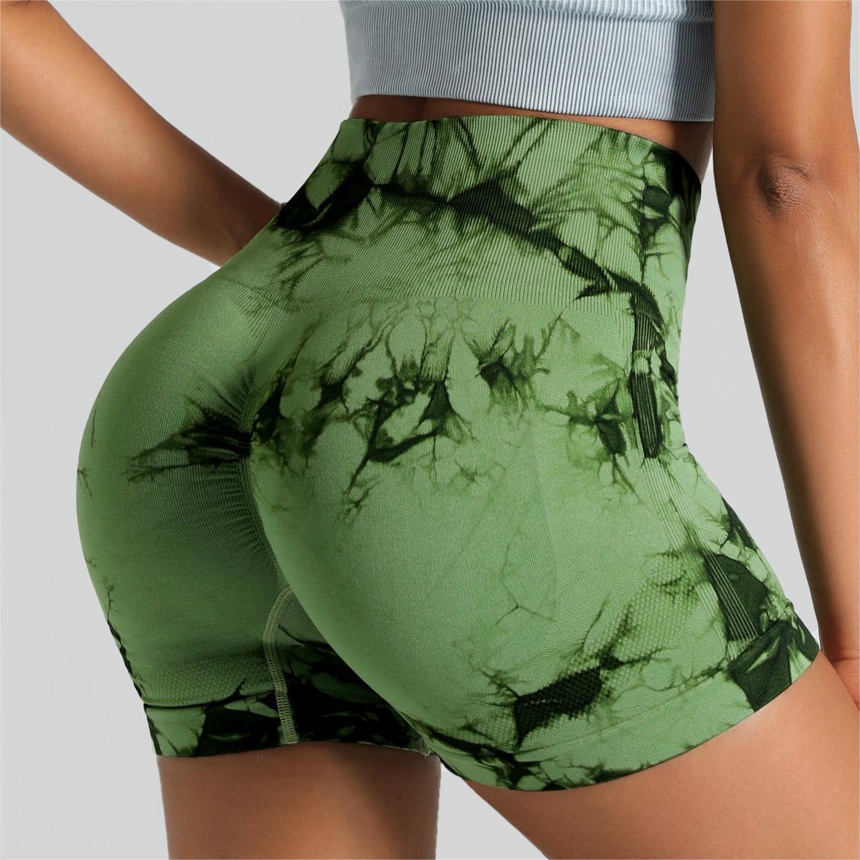 Energy Seamless Tie-Dye High Waist Yoga Fitness Shorts