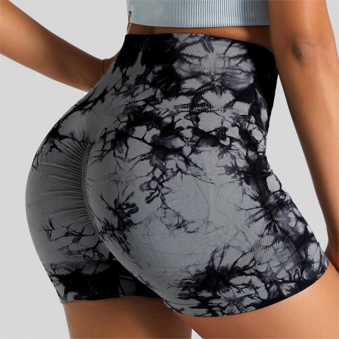 Energy Seamless Tie-Dye High Waist Yoga Fitness Shorts