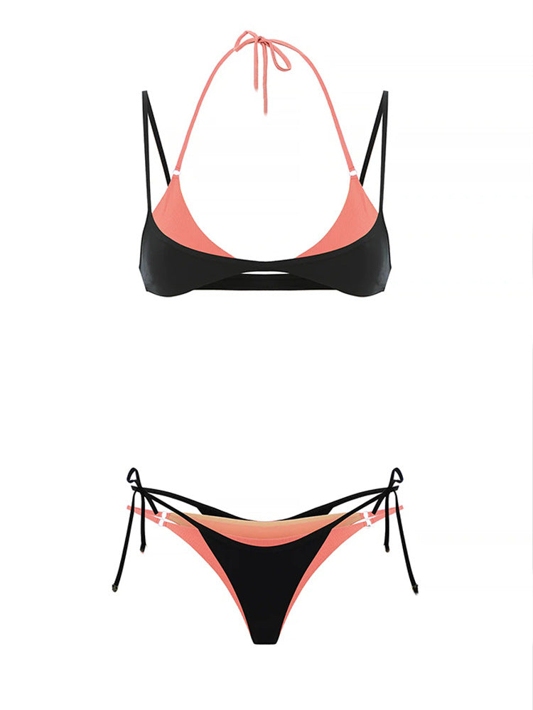 Two-Tone Bikini Swimsuit