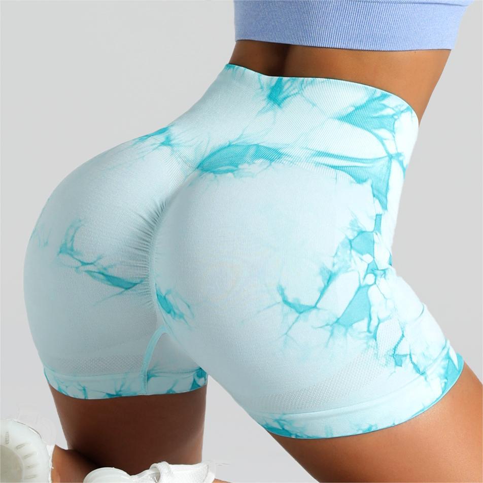 Energy Seamless Tie-Dye High Waist Yoga Fitness Shorts
