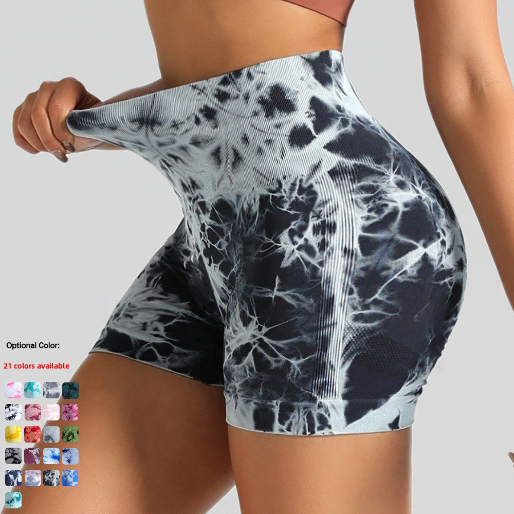 Energy Seamless Tie-Dye High Waist Yoga Fitness Shorts