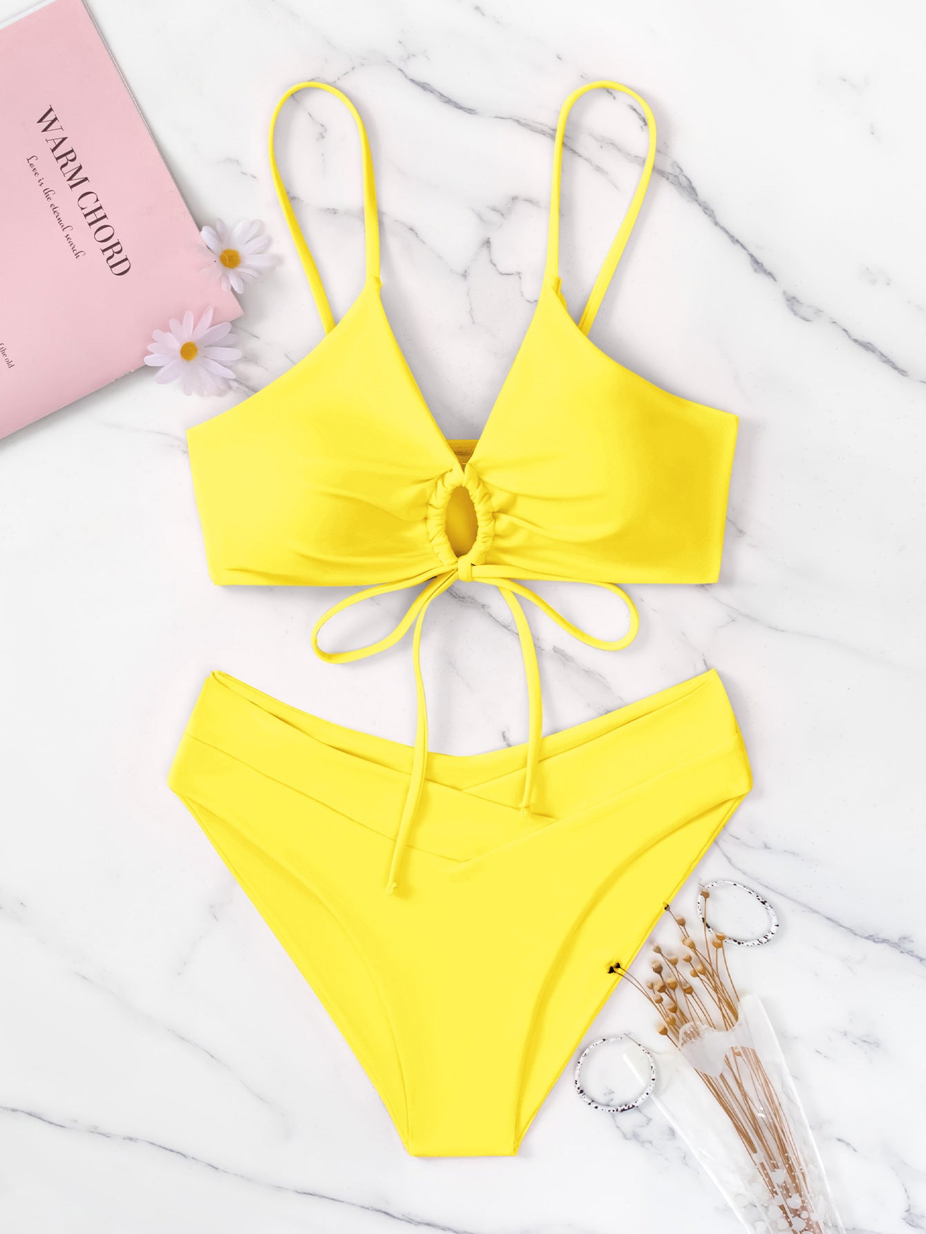 Solid-color sexy bikini set for women