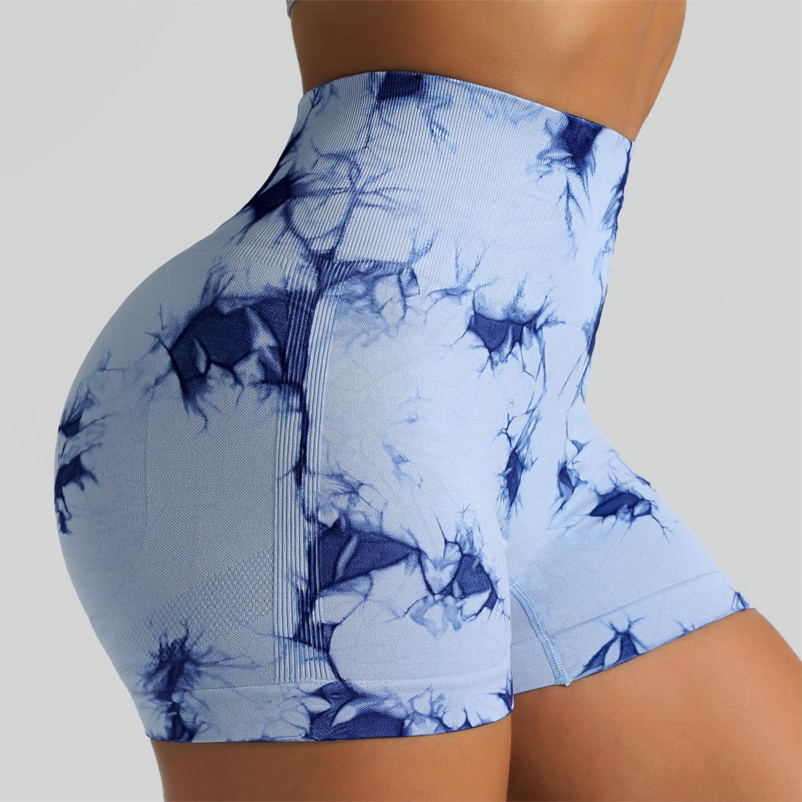 Energy Seamless Tie-Dye High Waist Yoga Fitness Shorts