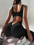 Womens High-Elastic Fitness Jumpsuit