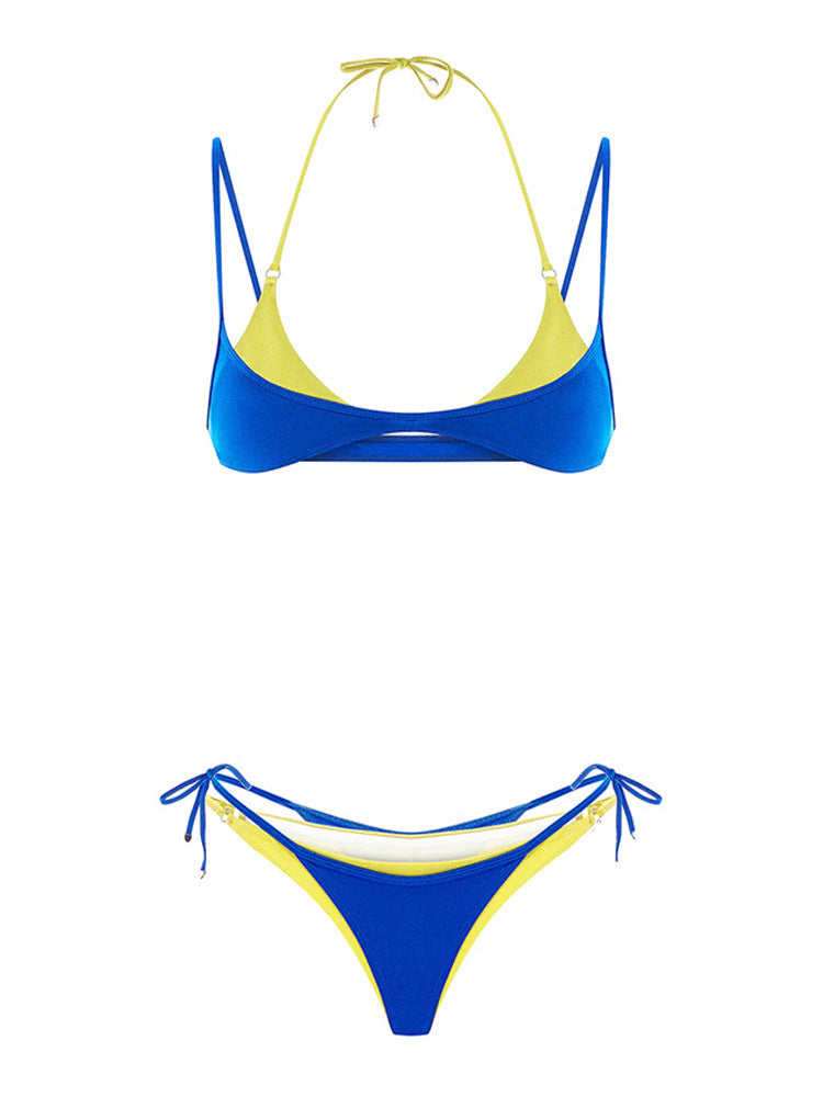 Two-Tone Bikini Swimsuit