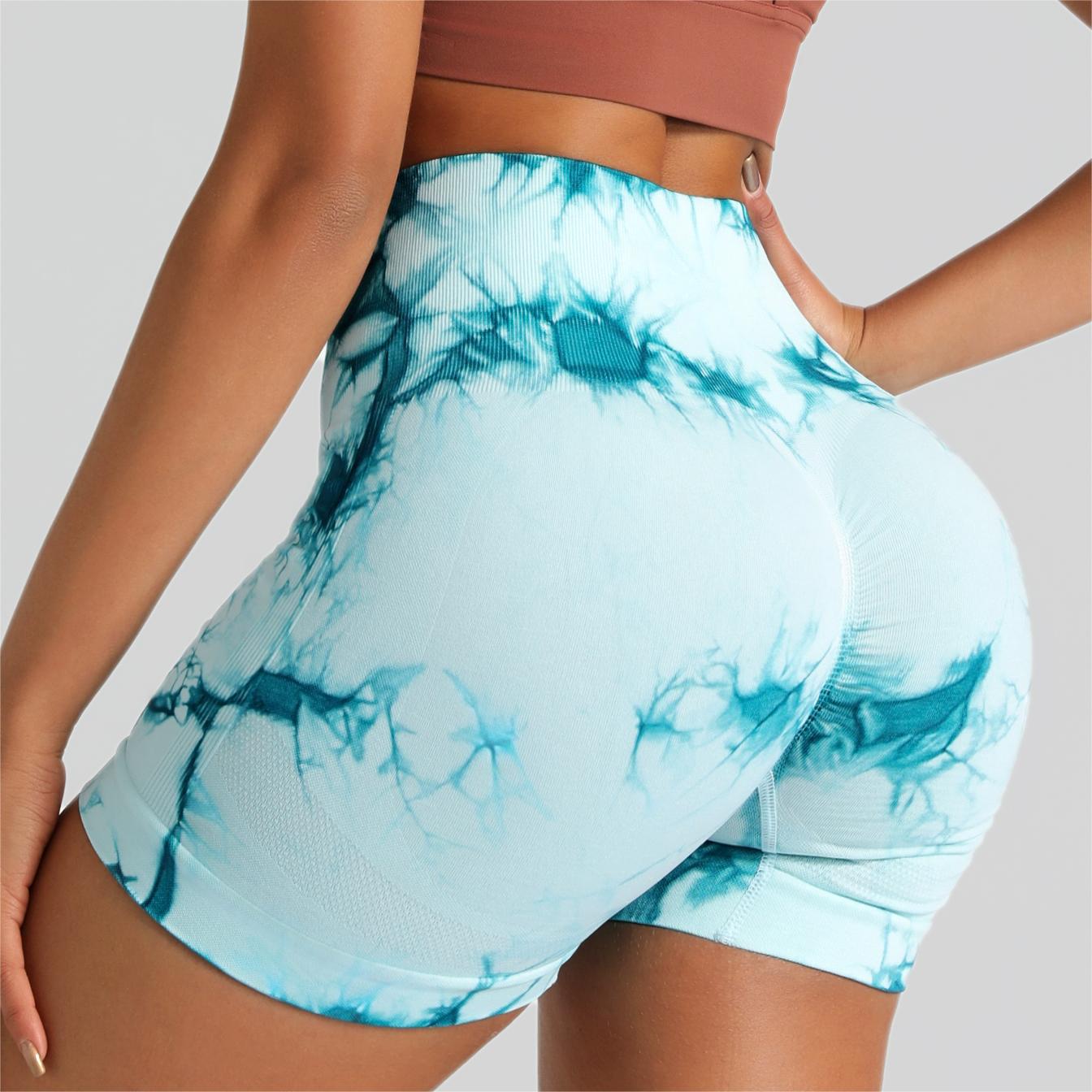 Energy Seamless Tie-Dye High Waist Yoga Fitness Shorts